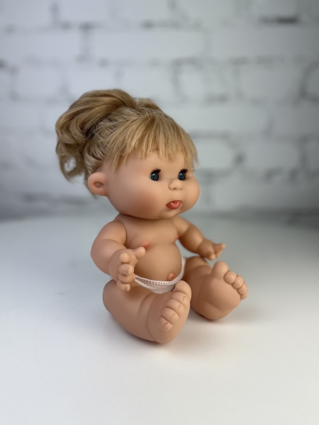 картинка испанские Пупс-мини Pepotes (Тыковка), 26 см, с волосами, глаза закрываются, без одежды (вид 4), арт. 14 интернет-магазин TuKiTu.ru